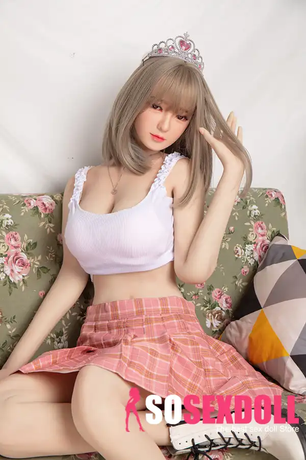160cm 5ft2 Pink Checkered Skirt Gentle Sex Dolls Adult Dolls Fantasy Sex Toys