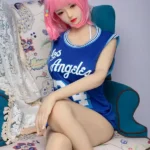 160cm 5ft2 Short Haired Blue Jersey Love Dolls Female Sex Dolls Breast Sex Toys