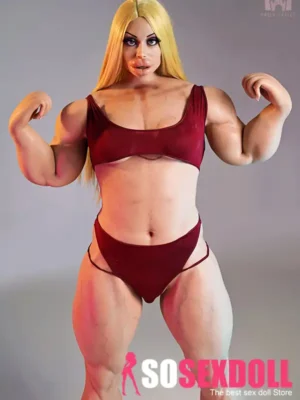 160cm 5ft2 Silicone Athletic Strong Bust Blonde Sex Doll #S20 Head