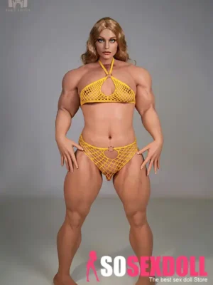 160cm 5ft2 Silicone Muscular Firm Bust Brunette Sex Doll #S15 Head