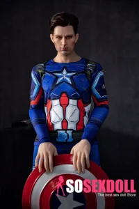 160cm 5ft2 TPE Western Man Caption America Sexy Muscle Sex Doll