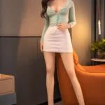 164cm 5ft4 Silicone Plump Ass Sheath Dress Sex Doll