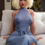 165cm 5ft4 TPE D Cup Breast Muscular Curves Blonde Sex Doll #DC02 Head