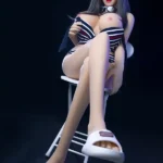 165cm 5ft4 TPE Striped Swimsuit Chubby Chests Sex Doll