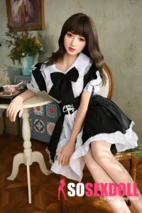 166cm 5ft4 Silicone Cute Seductive Maid Outfit Sex Doll