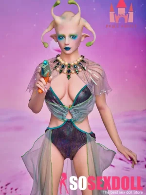166cm 5ft4 TPE Alien Queen D Cup Chest Tiny Waist Sex Doll #A2 Head with 4 Antenna