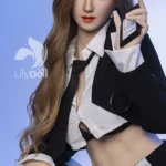 168 см, 5 футов 5 дюймов, силиконовая секс-кукла с пухлой грудью, тонкой талией, каштановыми волосами, в наличии (только в США)