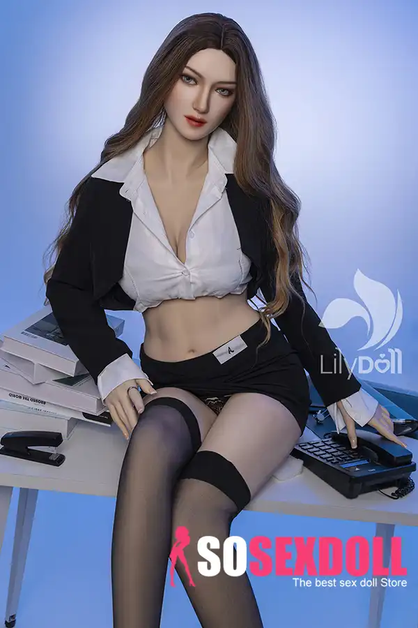 168cm 5ft5 Silicone Chubby Breast Karamin Waist Brown Gashin Jima'i Doll a hannun jari (Amurka kawai)