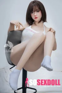 168cm 5ft5 Silicone D Cup Bust Ample Body Brown Hair Sex Doll #LH030 Head in Stock (US Only)