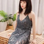 168cm 5ft5 Silicone Sequin Dress Straight Bang Sex Doll