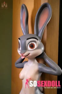 168cm 5ft5 Silicone Small Chest Thick Hip Rabbit Sex Doll in Police Outfit