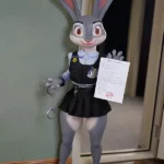 168cm 5ft5 Silicone Small Chest Thick Hip Rabbit Sex Doll in Police Outfit