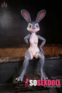168cm 5ft5 Silicone Small Chest Thick Hip Rabbit Sex Doll in Police Outfit