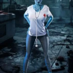 170 cm, 5 stóp i 5 cali, TPE, Fantazja, Niebieska skóra, Ogromne cycki, Szczupła talia, Pielęgniarka, Lalka erotyczna #A14 Głowa