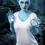 170 cm, 5 stóp i 5 cali, TPE, Fantazja, Niebieska skóra, Ogromne cycki, Szczupła talia, Pielęgniarka, Lalka erotyczna #A14 Głowa