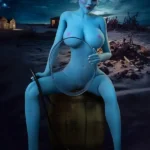 170 cm, 5 stóp i 5 cali, TPE, niebieska czaszka, miseczka G, biust, chuda lalka erotyczna #A12, głowa