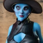 170 cm, 5 stóp i 5 cali, TPE, niebieska czaszka, miseczka G, biust, chuda lalka erotyczna #A12, głowa