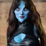 170 cm, 5 stóp i 5 cali, TPE, niebieska czaszka, miseczka G, biust, chuda lalka erotyczna #A12, głowa