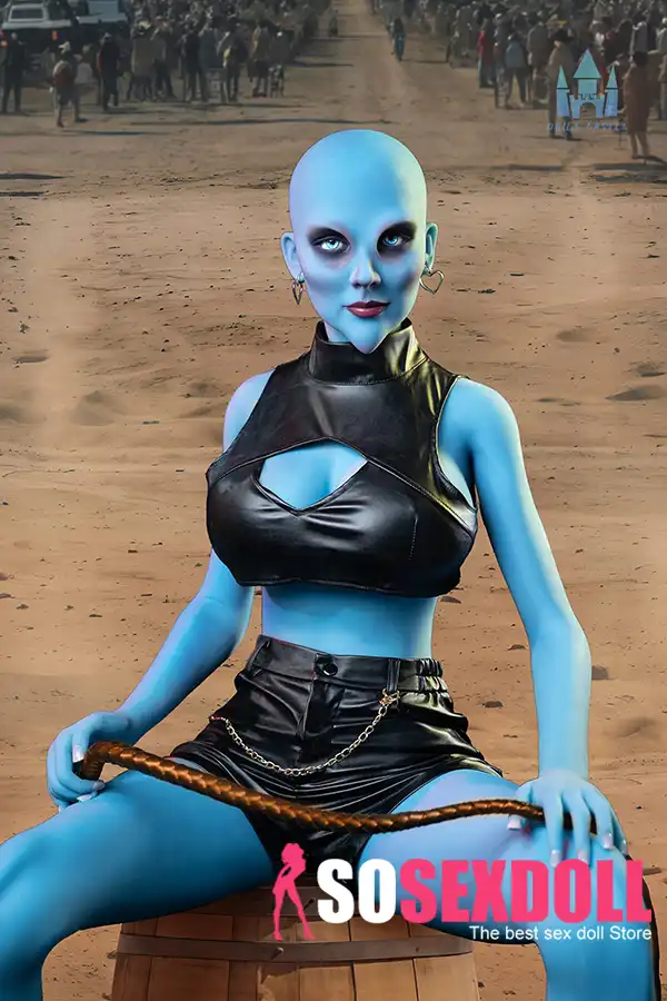 170cm 5ft5 TPE Blue Skull G Cup Bust Gaunt Figure Sex Doll #A12 Head