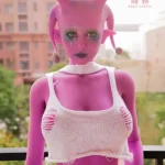 170 cm, 5 stóp i 5 cali, TPE, międzygalaktyczna, fioletowa skóra, pełna biust, smukła lalka seksualna #A2