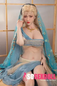 170cm 5ft6 Big Breast Blonde Lace Dress Sex Dolls Realistic Silicone Sex Dolls