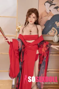 170cm 5ft6 Big Red Robe Ancient Style Sex Dolls Game Lady Sex Dolls Vagina Toys