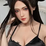 170cm 5ft6 Black Strapless Short Skirt Sex Dolls Fantasy Sex Dolls Silicone Sex Toys