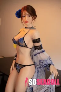 170cm 5ft6 Blue Gauze Skirt Big Breast Sex Dolls Game Lady Sex Dolls Vagina Toys