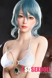 170cm 5ft6 Blue Short Hair Big Breasted Sex Dolls Love Dolls Silicone Sex Dolls