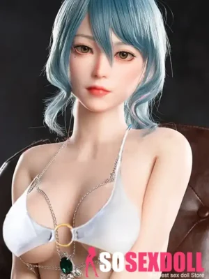 170cm 5ft6 Blue Short Hair Big Breasted Sex Dolls Love Dolls Silicone Sex Dolls