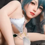 170cm 5ft6 Blue Short Hair Big Breasted Sex Dolls Love Dolls Silicone Sex Dolls