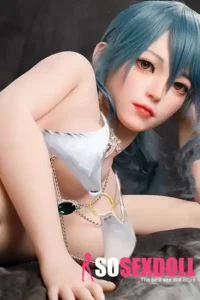 170cm 5ft6 Blue Short Hair Big Breasted Sex Dolls Love Dolls Silicone Sex Dolls