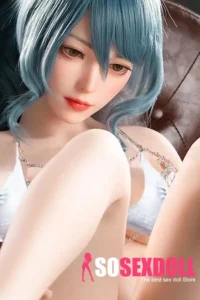 170cm 5ft6 Blue Short Hair Big Breasted Sex Dolls Love Dolls Silicone Sex Dolls
