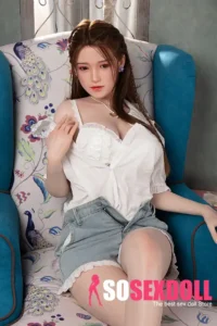170cm 5ft6 Brown Hair Big Breast Gentle Sex Dolls Full Body Silicone Sex Dolls