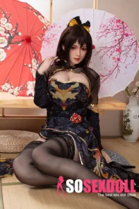 170cm 5ft6 Brown Hair Black Lace Skirt Sex Dolls Female Sex Fantasy Sex Toys