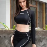 170cm 5ft6 Brown Hair Black Sportswear Sex Dolls Game Lady Sex Dolls Vagina Toys