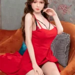 170cm 5ft6 Brown Hair Red Strap Dress Sex Dolls Sex Toys Real Love Sex Dolls