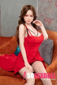 170cm 5ft6 Brown Hair Red Strap Dress Sex Dolls Sex Toys Real Love Sex Dolls