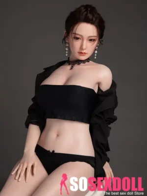 170cm 5ft6 Bun Head Pearl Earrings Sex Dolls Sexual Robots Silicone Sex Dolls