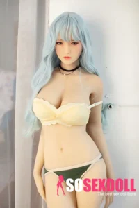 170cm 5ft6 Light Blue Long Hair Sexy Love Dolls Female Sex Dolls Breast Sex Toys