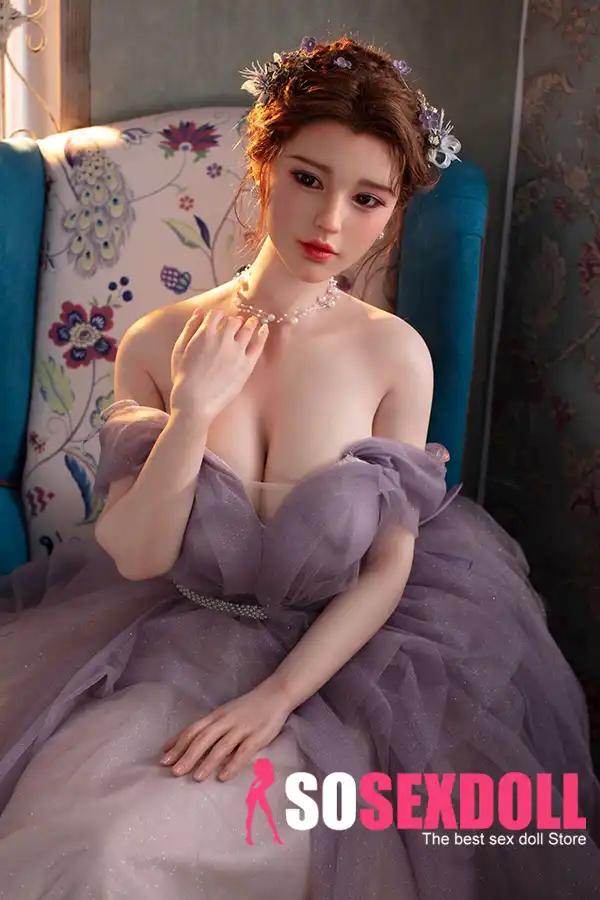 170cm 5ft6 Purple Bridal Gown Cute Sex Dolls Love Dolls Female Sex Robots