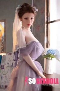170cm 5ft6 Purple Bridal Gown Cute Sex Dolls Love Dolls Female Sex Robots