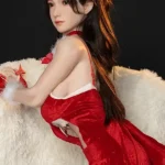 170cm 5ft6 Red Dress Long Hair Stocking Sex Dolls Life Dolls Big Breast Lovers