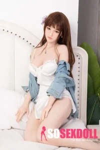 170cm 5ft6 Strapless Dress Denim Jacket Sex Dolls Female Sex Dolls Breast Sex Toys