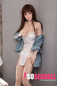 170cm 5ft6 Strapless Dress Denim Jacket Sex Dolls Female Sex Dolls Breast Sex Toys