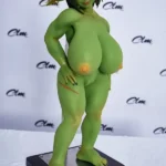 72cm 2ft4 Silicone Forest Elf Green Skin Huge Breasts Sex Doll