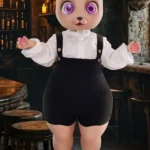 92cm 3ft Silicone Petite Breast Bear Fluffy Ears Sex Doll