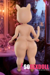 92cm 3ft Silicone Petite Breast Bear Fluffy Ears Sex Doll