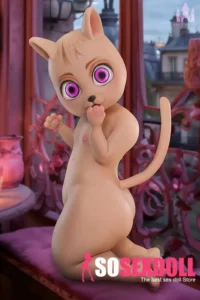 92cm 3ft Silicone Petite Breast Bear Fluffy Ears Sex Doll