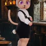 92cm 3ft Silicone Petite Breast Bear Fluffy Ears Sex Doll